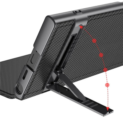 GKK For Samsung Galaxy S23 Ultra Leather Flip Case with Card Holder+Hidden Kickstand