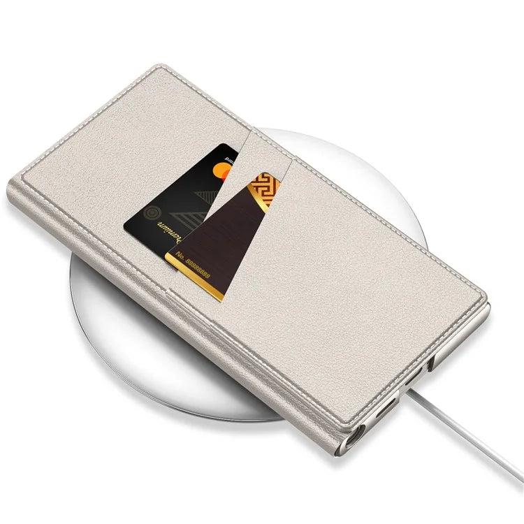 GKK For Samsung Galaxy S23 Ultra Leather Flip Case with Card Holder+Hidden Kickstand