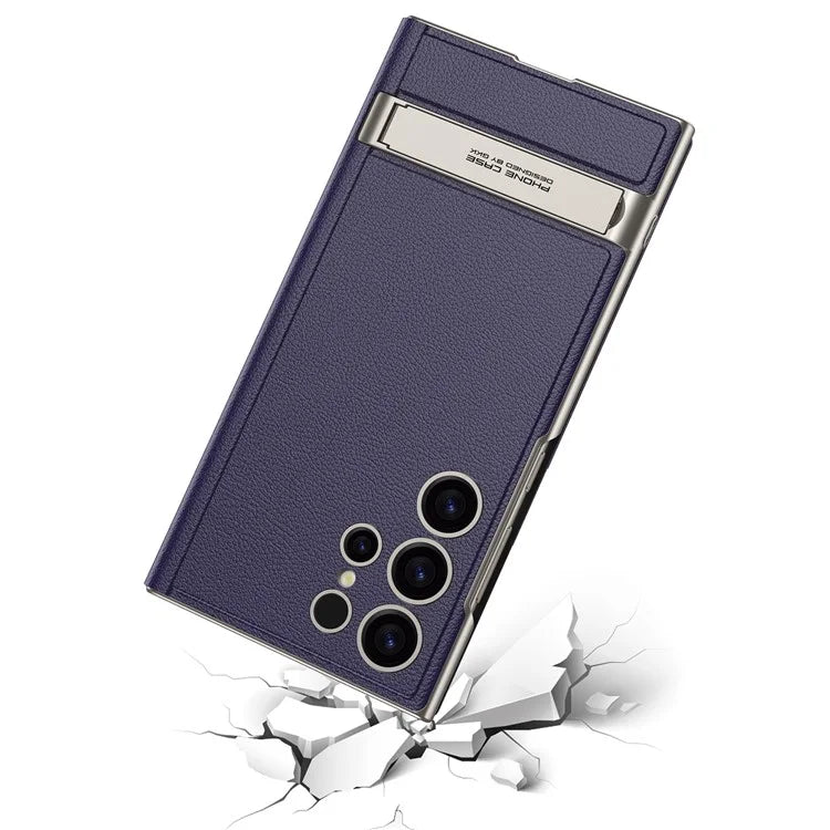 GKK For Samsung Galaxy S23 Ultra Leather Flip Case with Card Holder+Hidden Kickstand