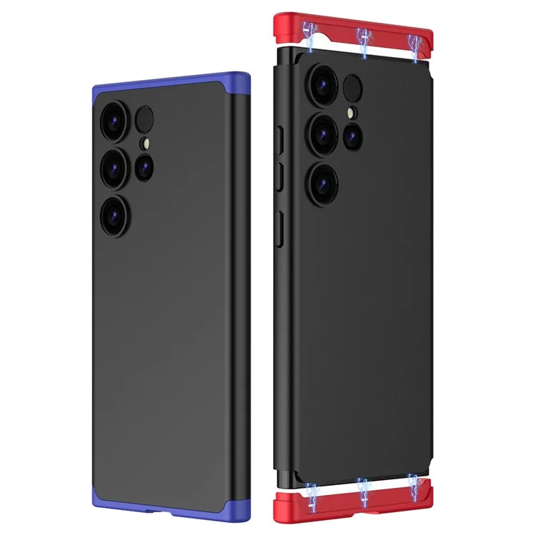 For Samsung Galaxy S24 Ultra Case 3-Piece Matte Surface Hard PC Shell Phone Cover