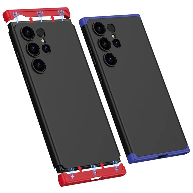 For Samsung Galaxy S24 Ultra Case 3-Piece Matte Surface Hard PC Shell Phone Cover