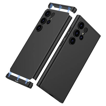 For Samsung Galaxy S24 Ultra Case 3-Piece Matte Surface Hard PC Shell Phone Cover