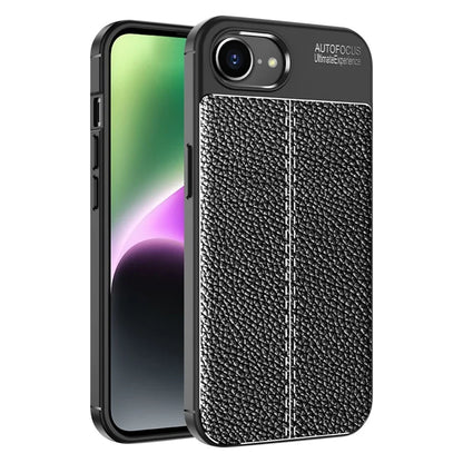 For iPhone SE (2024) Cell Phone Case Litchi Texture TPU Back Cover