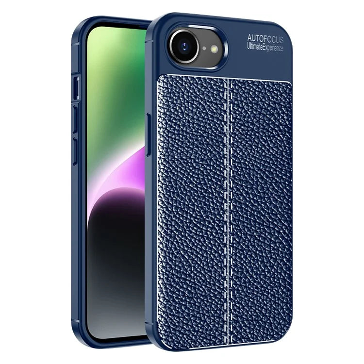 For iPhone SE (2024) Cell Phone Case Litchi Texture TPU Back Cover