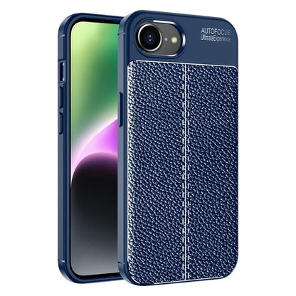 For iPhone SE (2024) Cell Phone Case Litchi Texture TPU Back Cover