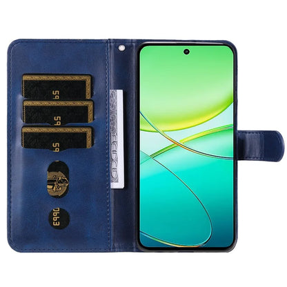 For vivo Y38 5G / Y200i 5G / T3x Wallet Case Calf Texture Zipper Pocket Phone Leather Cover