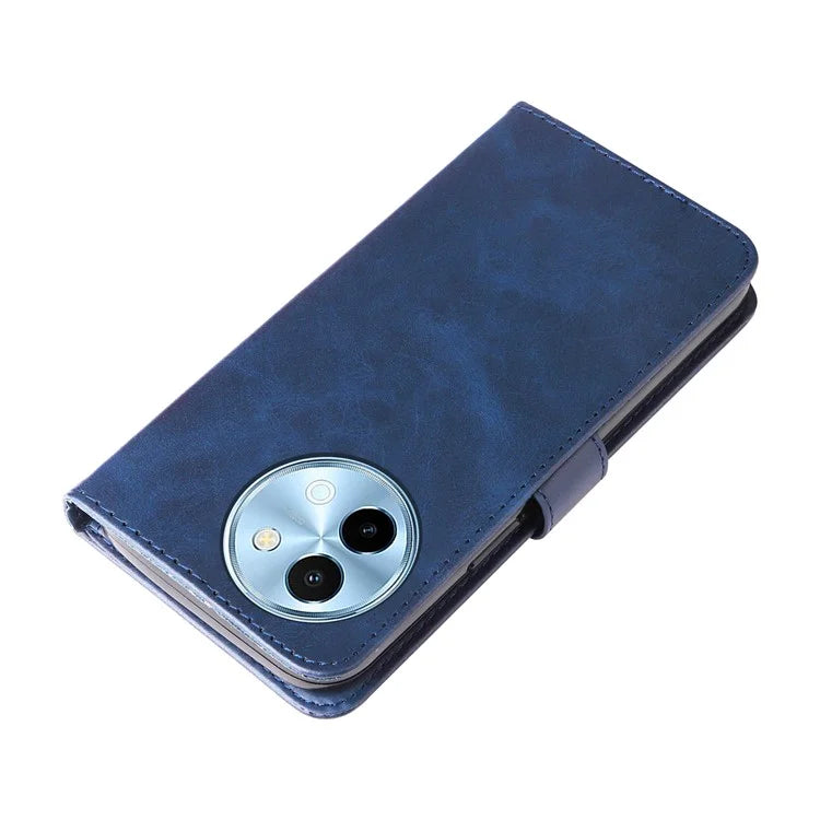 For vivo Y38 5G / Y200i 5G / T3x Wallet Case Calf Texture Zipper Pocket Phone Leather Cover
