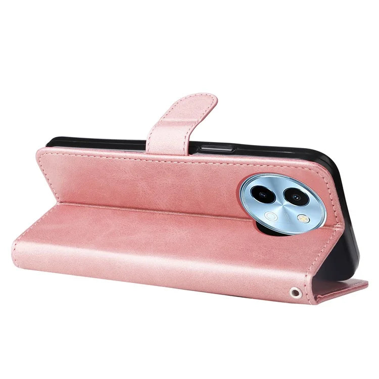For vivo Y38 5G / Y200i 5G / T3x Wallet Case Calf Texture Zipper Pocket Phone Leather Cover