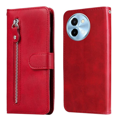 For vivo Y38 5G / Y200i 5G / T3x Wallet Case Calf Texture Zipper Pocket Phone Leather Cover