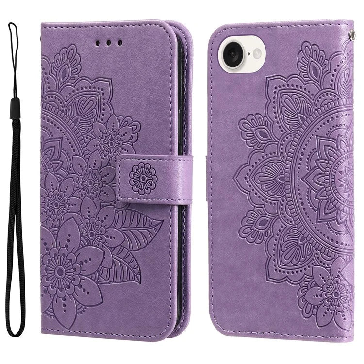 For iPhone SE (2024) Leather Wallet Case Flower Pattern Mobile Accessories Wholesale