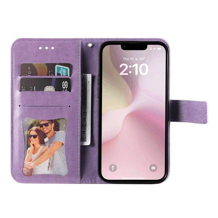 For iPhone SE (2024) Leather Wallet Case Flower Pattern Mobile Accessories Wholesale
