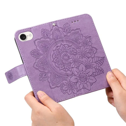 For iPhone SE (2024) Leather Wallet Case Flower Pattern Mobile Accessories Wholesale