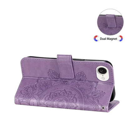 For iPhone SE (2024) Leather Wallet Case Flower Pattern Mobile Accessories Wholesale