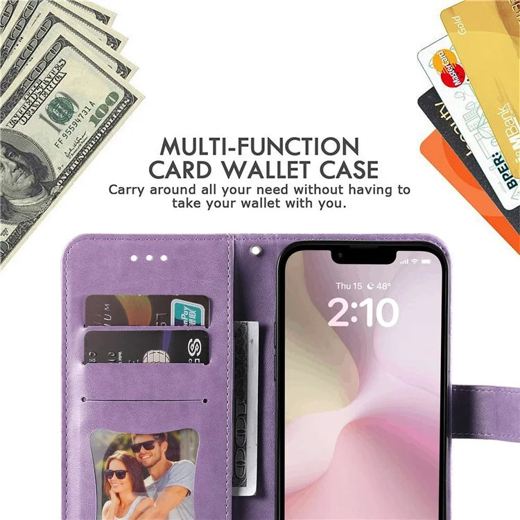 For iPhone SE (2024) Leather Wallet Case Flower Pattern Mobile Accessories Wholesale