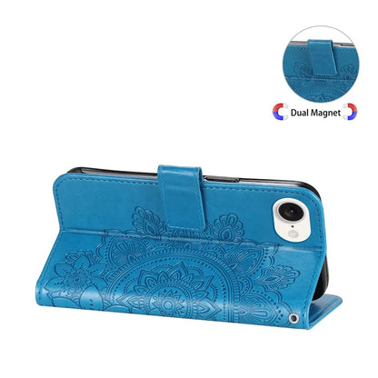 For iPhone SE (2024) Leather Wallet Case Flower Pattern Mobile Accessories Wholesale