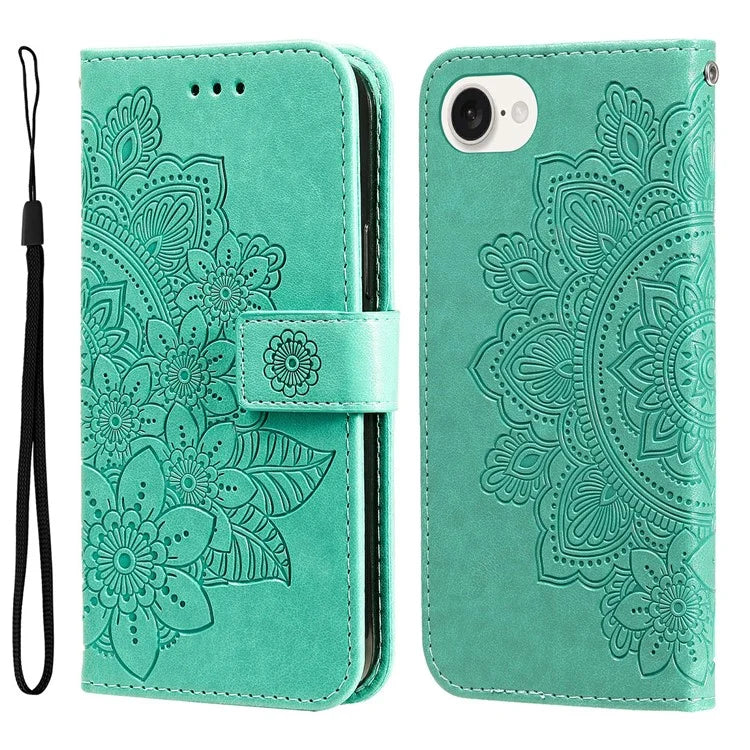 For iPhone SE (2024) Leather Wallet Case Flower Pattern Mobile Accessories Wholesale