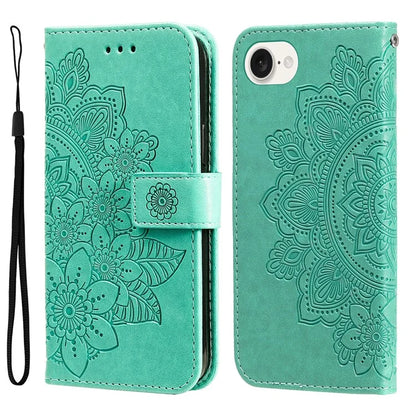 For iPhone SE (2024) Leather Wallet Case Flower Pattern Mobile Accessories Wholesale