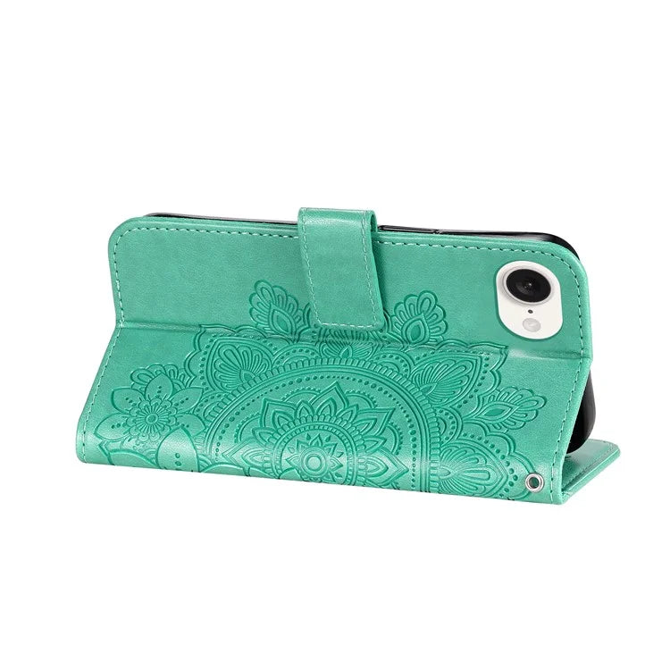 For iPhone SE (2024) Leather Wallet Case Flower Pattern Mobile Accessories Wholesale