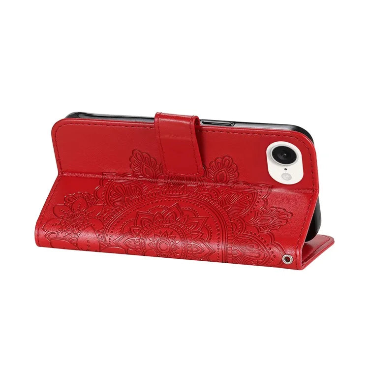 For iPhone SE (2024) Leather Wallet Case Flower Pattern Mobile Accessories Wholesale