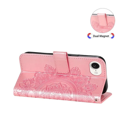 For iPhone SE (2024) Leather Wallet Case Flower Pattern Mobile Accessories Wholesale