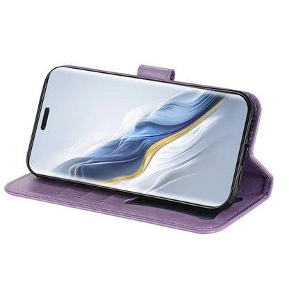 For Honor Magic6 Pro 5G Wallet Case PU Leather Folding Stand Flower Phone Cover