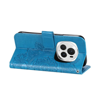 For Honor Magic6 Pro 5G Wallet Case PU Leather Folding Stand Flower Phone Cover