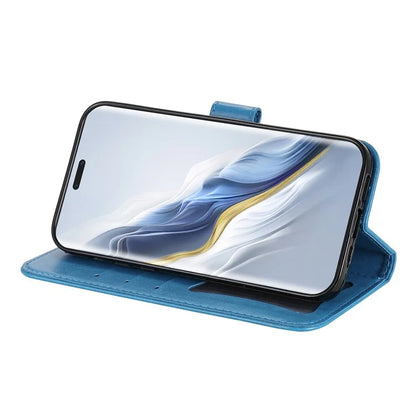 For Honor Magic6 Pro 5G Wallet Case PU Leather Folding Stand Flower Phone Cover