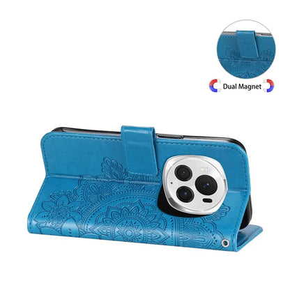 For Honor Magic6 Pro 5G Wallet Case PU Leather Folding Stand Flower Phone Cover
