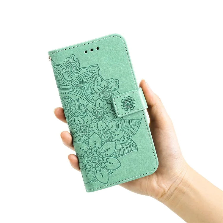 For Honor Magic6 Pro 5G Wallet Case PU Leather Folding Stand Flower Phone Cover