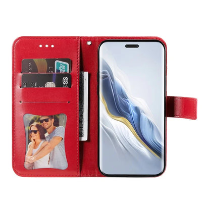 For Honor Magic6 Pro 5G Wallet Case PU Leather Folding Stand Flower Phone Cover