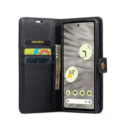 DG.MING for Google Pixel 8a Case Removable 2 in 1 Split Leather Folio Phone Cover