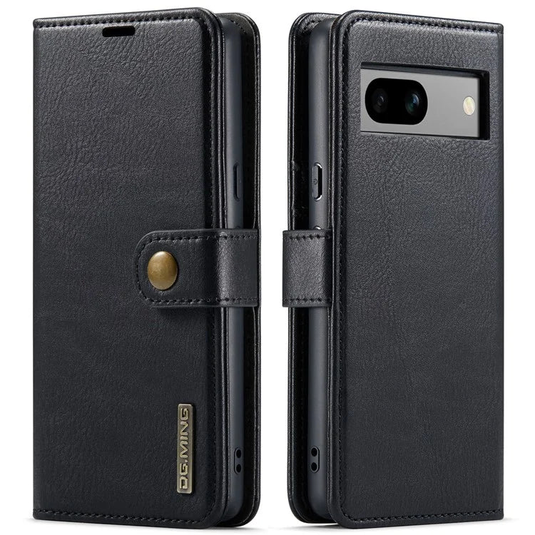 DG.MING for Google Pixel 8a Case Removable 2 in 1 Split Leather Folio Phone Cover