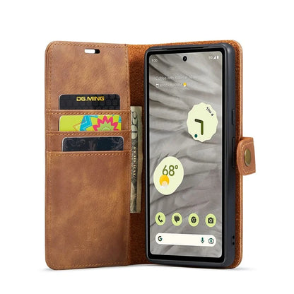 DG.MING for Google Pixel 8a Case Removable 2 in 1 Split Leather Folio Phone Cover