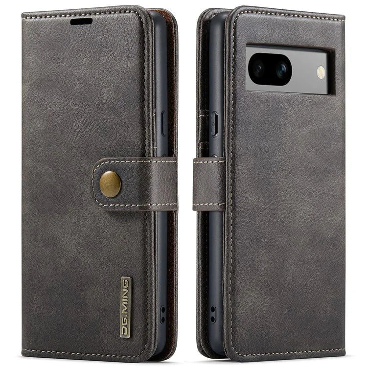 DG.MING for Google Pixel 8a Case Removable 2 in 1 Split Leather Folio Phone Cover