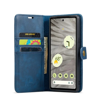 DG.MING for Google Pixel 8a Case Removable 2 in 1 Split Leather Folio Phone Cover