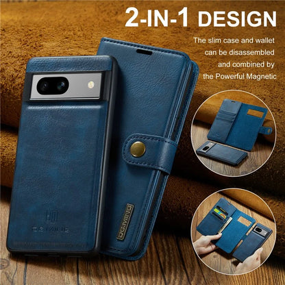 DG.MING for Google Pixel 8a Case Removable 2 in 1 Split Leather Folio Phone Cover