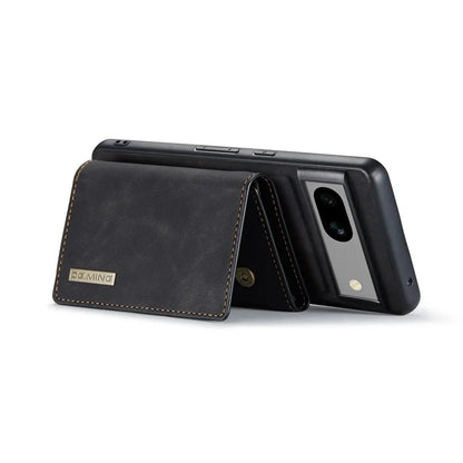 DG.MING M1 Series for Google Pixel 8a Case Kickstand Leather Back Phone Cover with Detachable Wallet