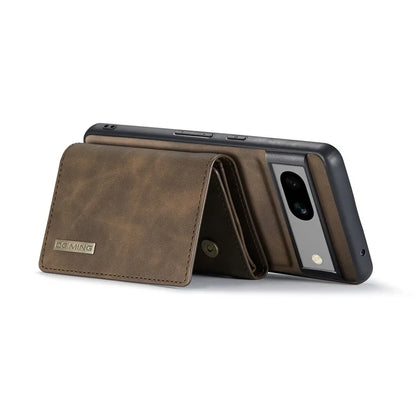 DG.MING M1 Series for Google Pixel 8a Case Kickstand Leather Back Phone Cover with Detachable Wallet