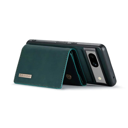 DG.MING M1 Series for Google Pixel 8a Case Kickstand Leather Back Phone Cover with Detachable Wallet