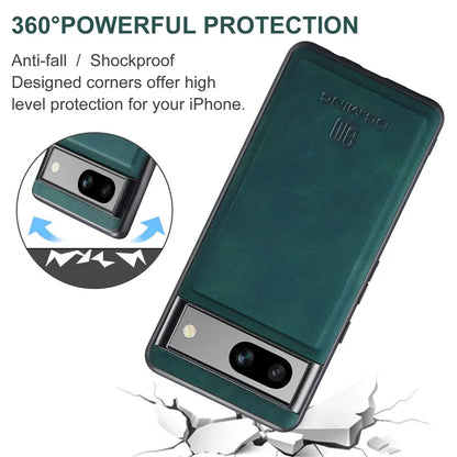 DG.MING M1 Series for Google Pixel 8a Case Kickstand Leather Back Phone Cover with Detachable Wallet