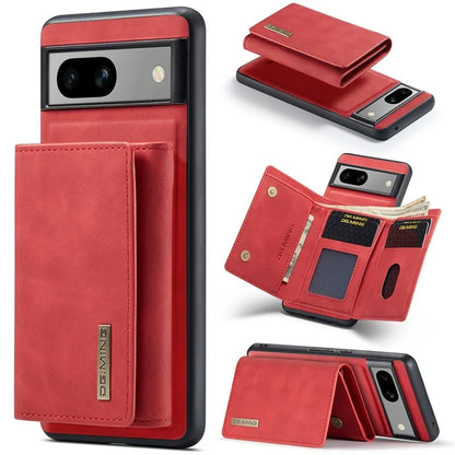 DG.MING M1 Series for Google Pixel 8a Case Kickstand Leather Back Phone Cover with Detachable Wallet