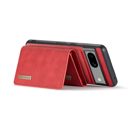 DG.MING M1 Series for Google Pixel 8a Case Kickstand Leather Back Phone Cover with Detachable Wallet