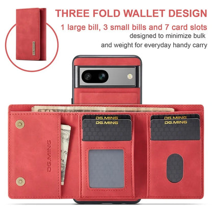 DG.MING M1 Series for Google Pixel 8a Case Kickstand Leather Back Phone Cover with Detachable Wallet