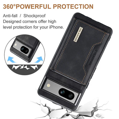 DG.MING M2 Series for Google Pixel 8a Case Detachable Wallet Leather Coated PC+TPU Phone Cover