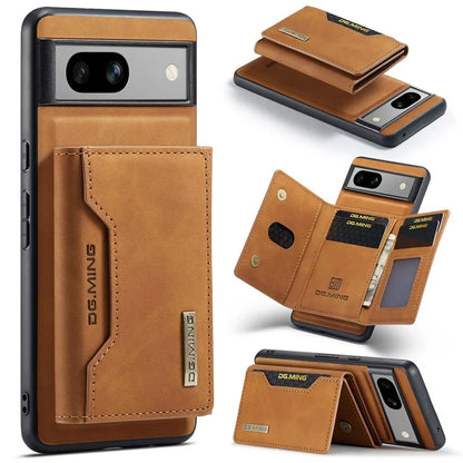DG.MING M2 Series for Google Pixel 8a Case Detachable Wallet Leather Coated PC+TPU Phone Cover