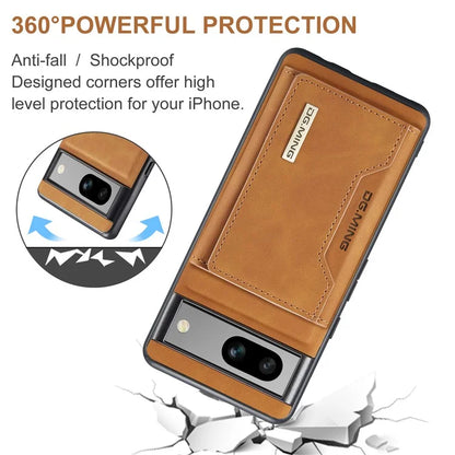 DG.MING M2 Series for Google Pixel 8a Case Detachable Wallet Leather Coated PC+TPU Phone Cover