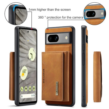 DG.MING M2 Series for Google Pixel 8a Case Detachable Wallet Leather Coated PC+TPU Phone Cover