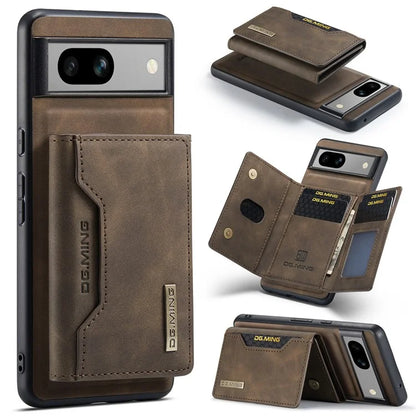 DG.MING M2 Series for Google Pixel 8a Case Detachable Wallet Leather Coated PC+TPU Phone Cover