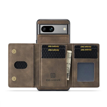 DG.MING M2 Series for Google Pixel 8a Case Detachable Wallet Leather Coated PC+TPU Phone Cover