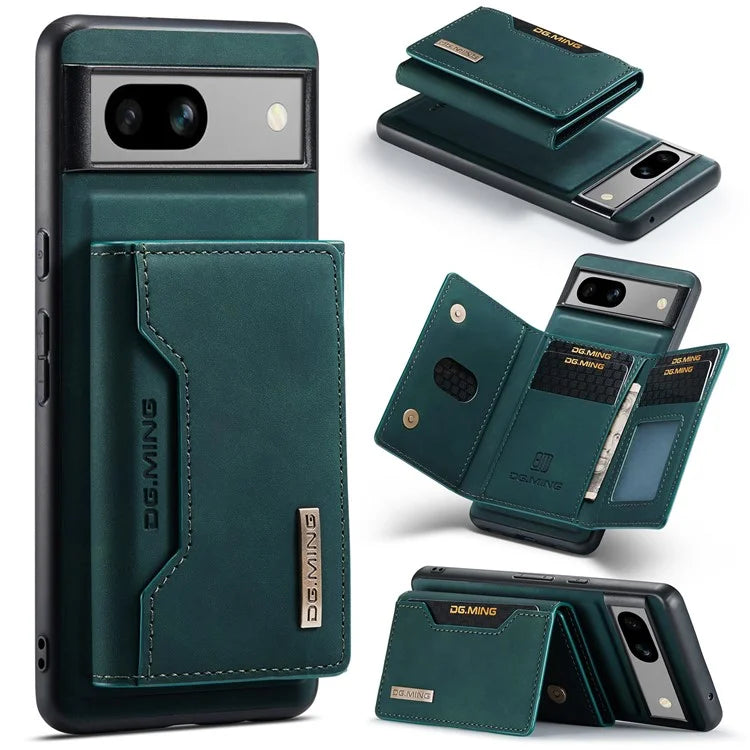 DG.MING M2 Series for Google Pixel 8a Case Detachable Wallet Leather Coated PC+TPU Phone Cover